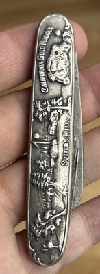 Antique D Peres Solingen Germany Advertising California Gold Nugget Pocket Knife