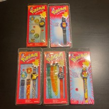 Lot of 5 Pokemon Digital Watches Flip Lid Mix  Match / Sport Watch Rare 1999