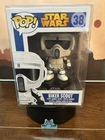 Funko Pop! Star Wars (Biker Scout #38) Blue Vinyl Bobblehead Figure W/ Protector