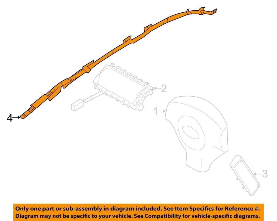 Airbag cortina techo conductor Subaru Impreza LH 2009-2014 FABRICANTE DE EQUIPOS ORIGINALES Foto 4 de 4