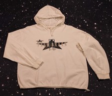 Vtg 90's Surf Style Palm Beach Florida Star White Hoodie - X-Large - Made in USA