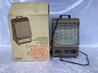 Vintage Markel Fan-Glo 198TE Electric Space Heater In Original Box, Works Great!