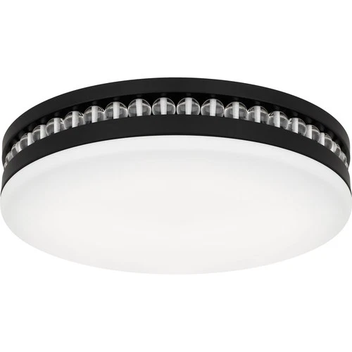 Matte Black LED Flush Mount from the Carey Collection - Picture 4 of 7