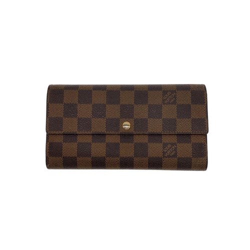 Louis Vuitton Porte Feuille Wallet Damier Ebene PVC Women From Japan