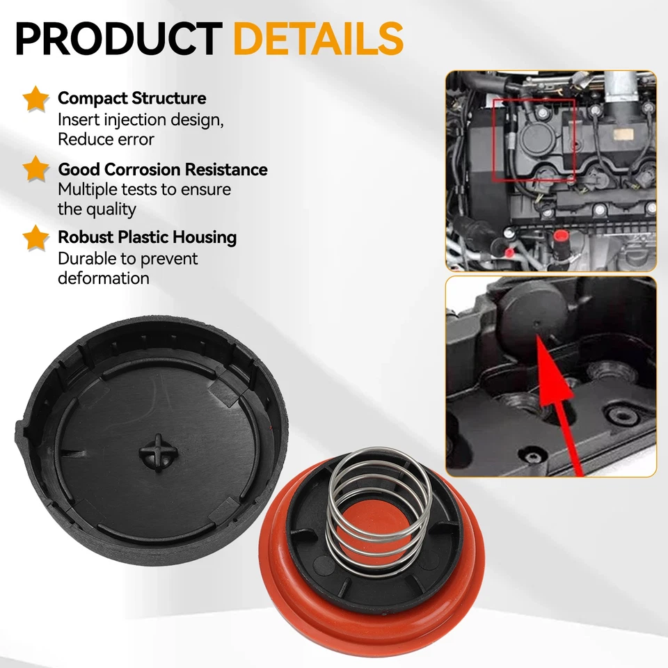 For Audi Vw Seat Skoda 1.6 2.0 3.0 TDI Valve Cover PCV Valve Membrane 03L103469 - Image 4 of 4