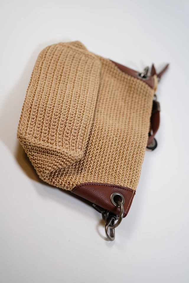 The Sak Indio Crochet Tote Bag  Brown Woven Hobo Boho Straps - Image 2 of 4