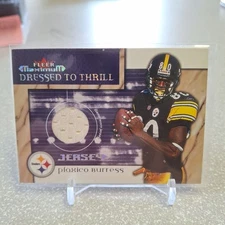 2002 Fleer Maximum Plaxico Burress Dressed to Thrill GAME USED Jersey