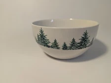 Royal Norfolk 5.5” Soup/Cereal Bowl, Evergreen trees