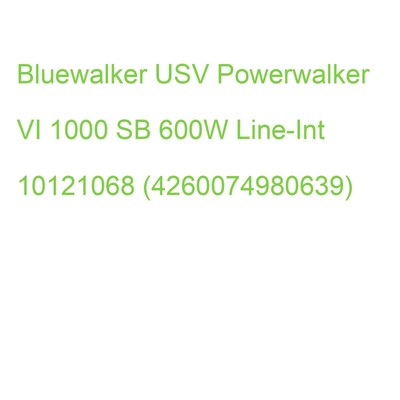 Bluewalker USV Powerwalker VI 1000 SB 600W Line-Int 10121068 (4260074980639)