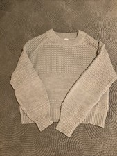 Universal Thread Women's Large Gray Knit Sweater Pullover Crew Neck Cozy Chunky