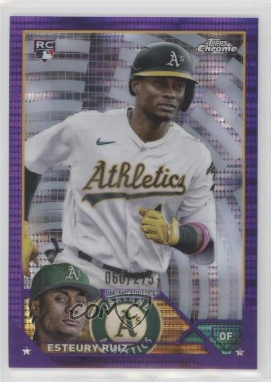 2023 Topps Chrome Purple Sonar Refractor 60/275 Esteury Ruiz #99 Rookie RC 1my2