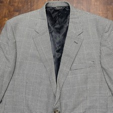 Jos A Bank 46L Silk Blend Sport Coat Brown Houndstooth