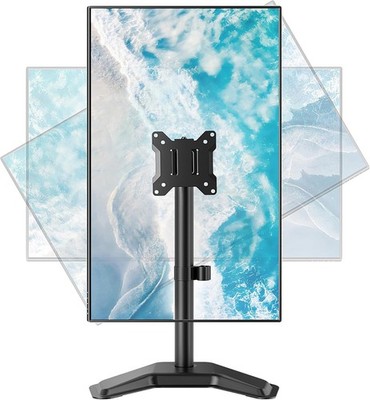 monTEK Stabiler Einzelmonitorständer, Freistehender Monitorarm für 17-32'' VESA 100
