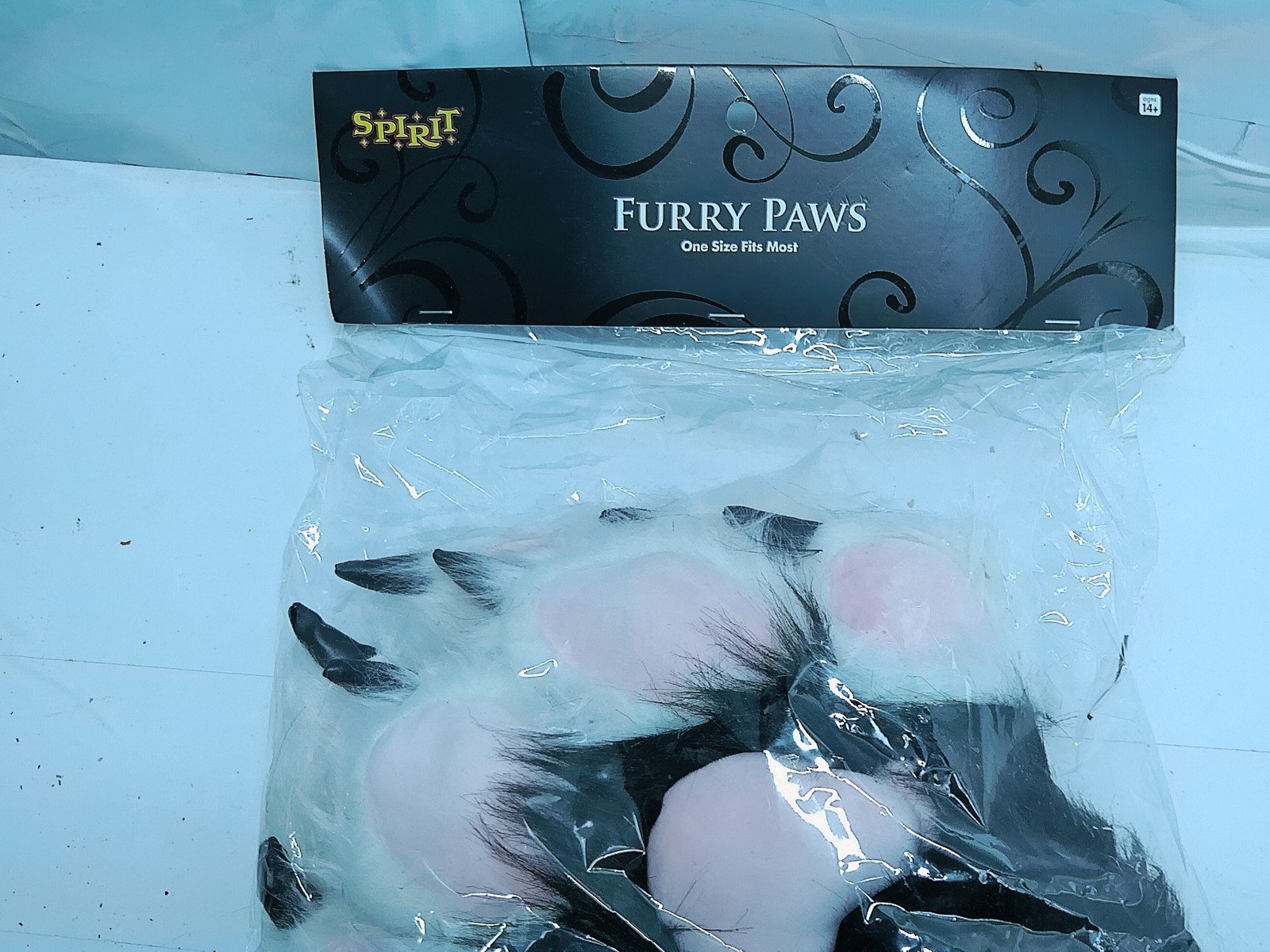 Spirit Halloween Furry Paws Costume Accessory Wolf Bear Animal Gloves