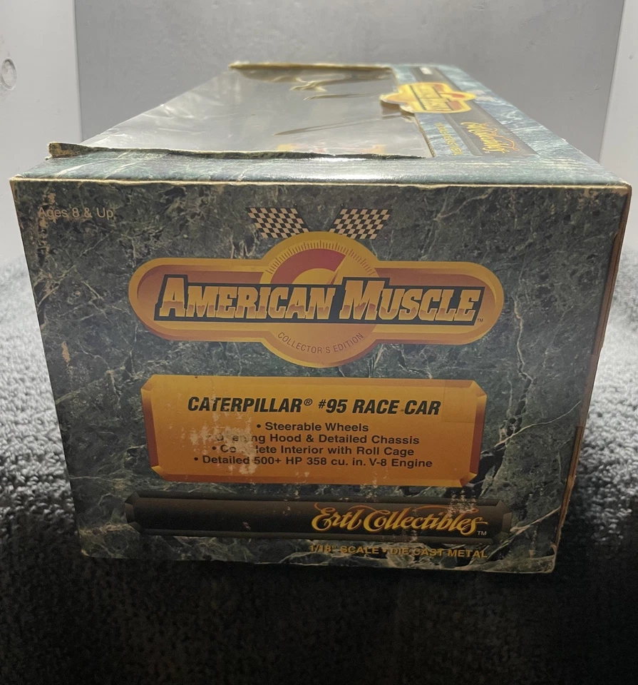 1996 American Muscle David Green #95 Caterpillar 1/18" carro de corrida fundido novo na caixa - Imagem 4 de 4