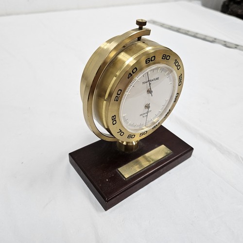 World Time Zones Desk Tabletop Clock Thermometer Globe Stand Made In Germany - Picture 5 of 14