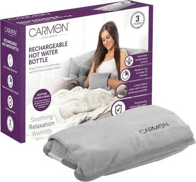 Carmen Rechargeable Hot Water Bottle & Cosy Hand, Body Warmer, Fast Heating, No