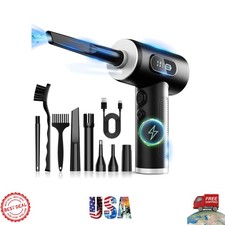 100000RPM Adjustable Electric Air Duster with LED Light - Eco-Friendly Cleaning