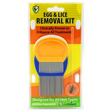 LiceGuard EGG  LICE REMOVAL KIT / 2-COMBS for All Hair Types HD Stainless Steel