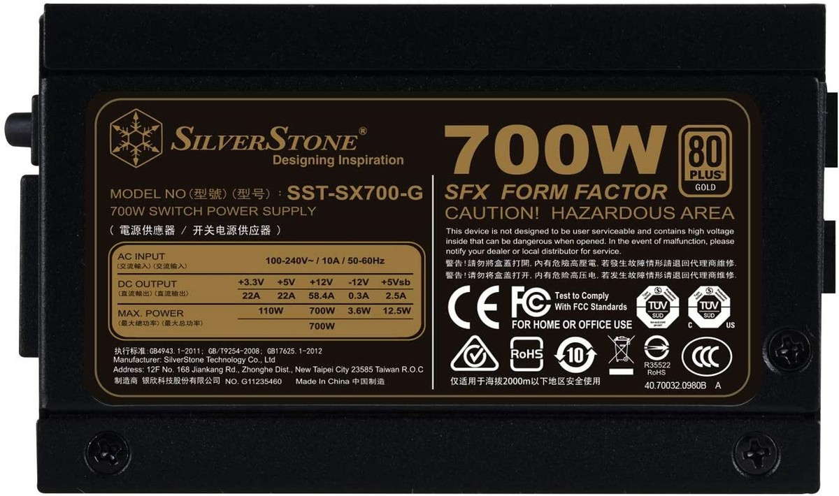 Silverstone Technology Sst-sx700-g 700w SFX Fully Modular 80 Plus