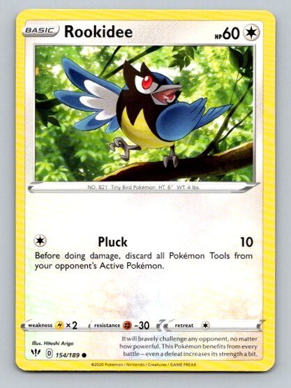 2020 Pokemon Card Darkness Ablaze Rookidee 154/189