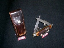 Schrade 77OT Knife & Sheath Used Old Timer USA Made Great Hunting Knives Rare