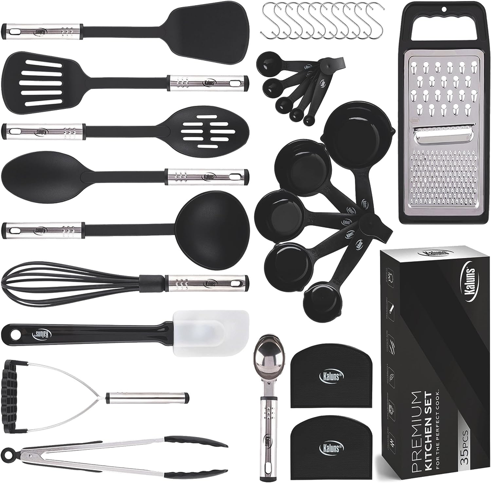 Kitchen Utensils Set 35 PCS Cooking Utensils Set, Nonstick and Heat