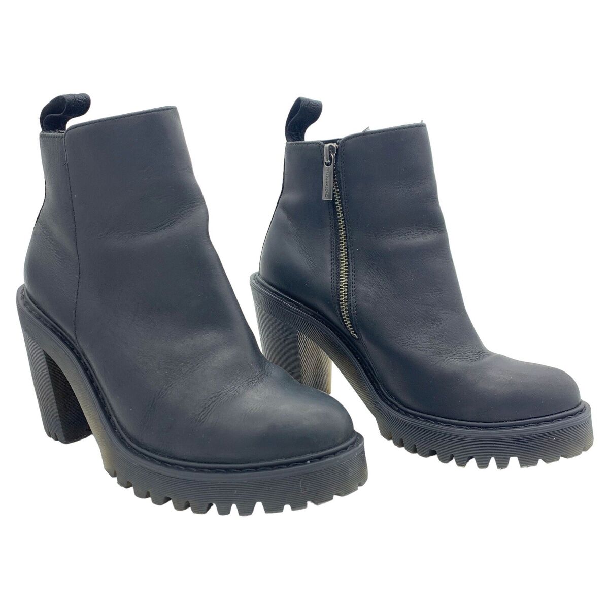 Dr Martens Magdalena Womens Black Leather Heeled Chunky Dr Martens Magdalena Womens Black Leather Heeled Chunky