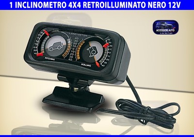 Inclinometro Auto 12V Retroilluminato - Per Fuoristrada, SUV E Camper, Misura Rollio E Beccheggio - Foto 9