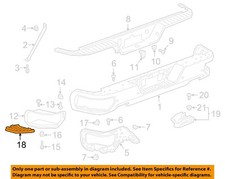 GM OEM 19-23 Sierra 1500 Rear Bumper Bumper Components-Pad 84227858