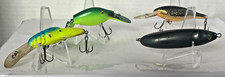 Lot of 4 Fishing Lures 3 Cranbaits and 1 Silver Minnow *see Description*