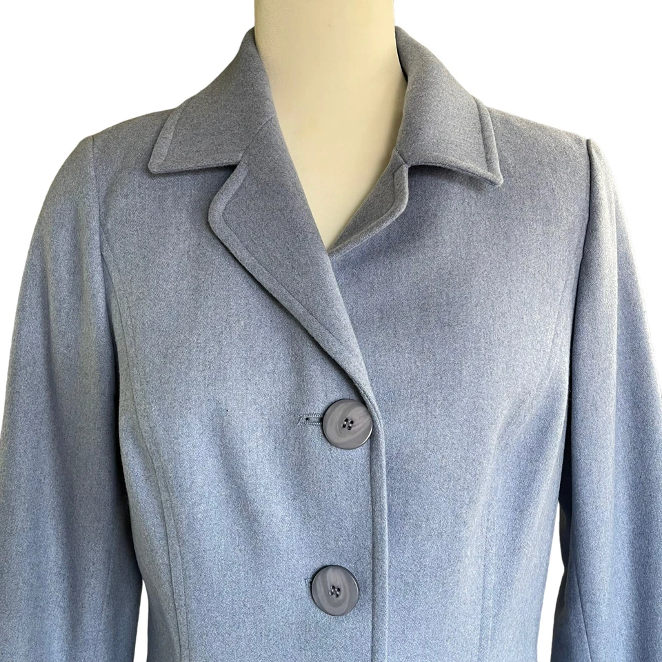 Dana Bachman женщин шерсти Куртка Пальто синий размер 6 новый с ярлыками розничной $475 - Изображение 2 из 4