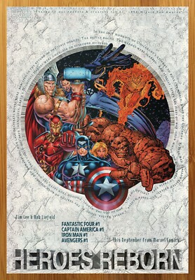 1996 Marvel Comics Heroes Reborn Print Ad/Poster Jim Lee Rob