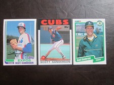 Three (3) Scott Sanderson Baseball Cards (See Pictures and Description Below)