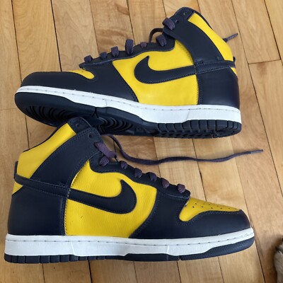 NIKE DUNK HI SP MICHIGAN VARSITY MAIZE MIDNIGHT NAVY BLUE SZ NIKE DUNK HI SP MICHIGAN VARSITY MAIZE MIDNIGHT NAVY BLUE SZ