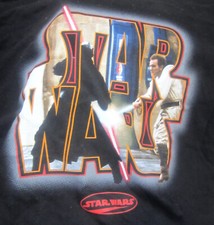 Rare New 1999 Star Wars Episode 1 Obi-Wan Kenobi vs. Darth Maul XL Never Worn