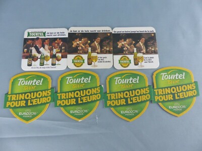 Lot of 7 SOUS BOCK TOURTEL including export beer mats beer felt beer deck C91