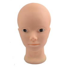 Soft Rubber Flat Head Hair Mannequin Salon Massage Makeup Practice Training Head