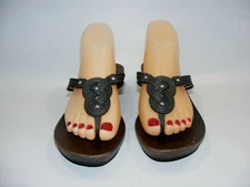 Studio 35 Women Brown Size 8 M Leather Horsebit Heels Sandals Slide Shoes