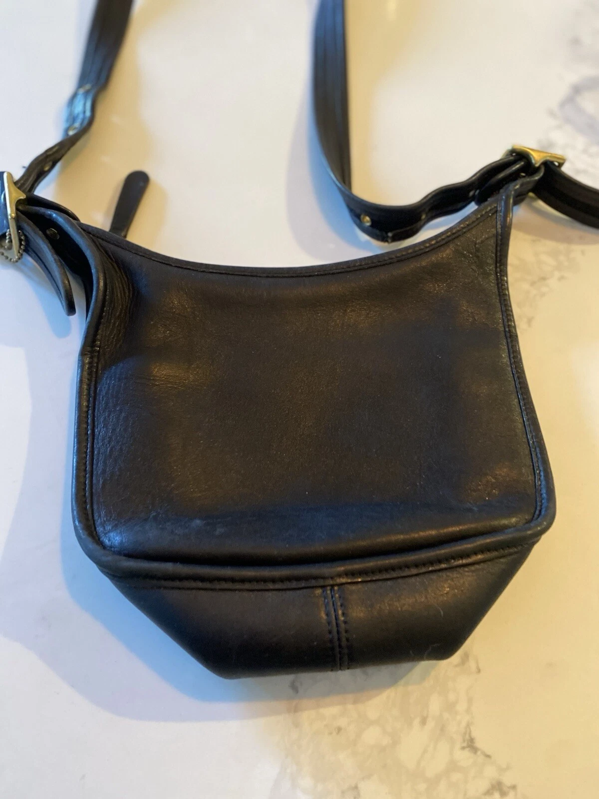 Borsa a tracolla Coach Legacy Janice vintage in pelle nera 9950