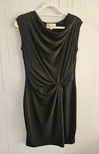 MICHAEL Michael Kors Black Twist Waist Cap Sleeve Cocktail Dress Size S EUC