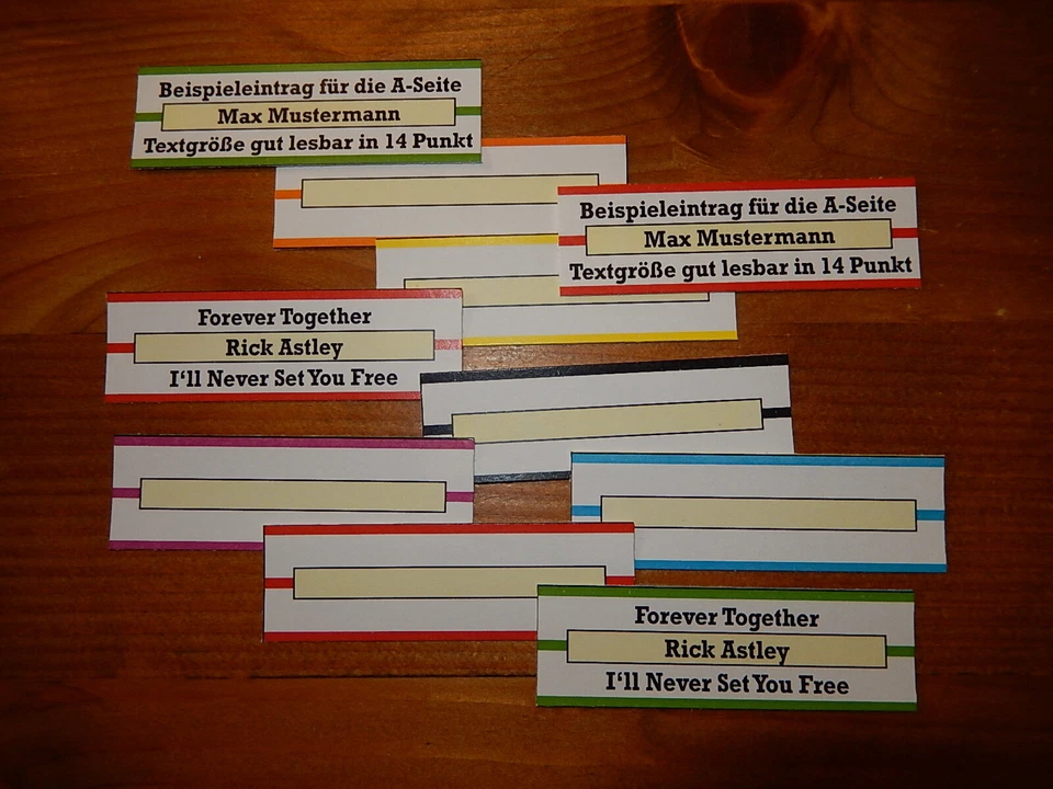 (A10-) ⭐ 252 Jukebox-Titelstreifen FARBMIX ⭐ f. WURLITZER, SEEBURG, ROCK-OLA ... - Bild 2 von 4