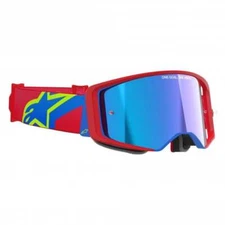 Alpinestars SuperTech MX Goggles - CORP - Red/Blue (w/Mirror Blue Lens)