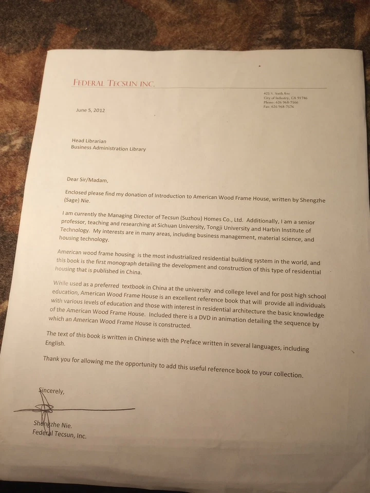 Introduction to American residential wood Frame House Chinese  NIE SHEN New - Image 3 of 4