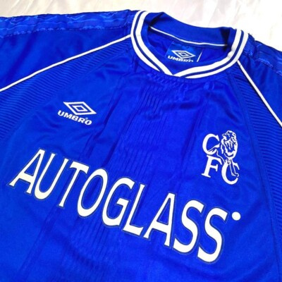 Chelsea FC 1999 2000 M Football Home Shirt Jersey Umbro ZOLA