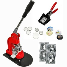 KIT - 32mm 1.25" Button Maker-1  Round Mould  200 Pin Parts Handling Cutter