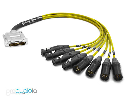 Premium Mogami 3162 Digital DB25 Yamaha | Neutrik Gold XLR Yellow 90 ft.