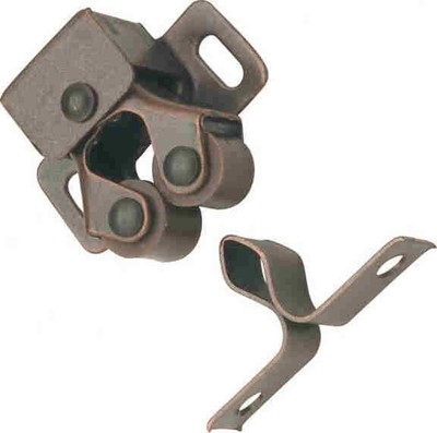 (5 Pack) 10 Pack Double Roller Catch Statuary Bronze with Screws C08820L-STB-U1