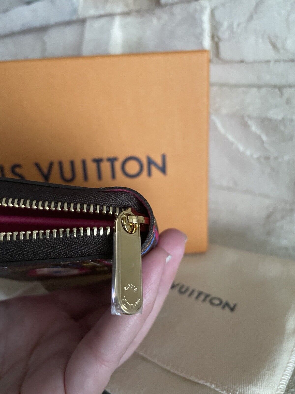 Louis Vuitton Wallet Compact Zippy Damier Ebene Coin Purse in Box