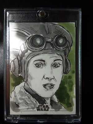 Topps Star Wars Smugglers Outpost Hera Syndulla Silver Foil Sketch 1/1 Deva Rora